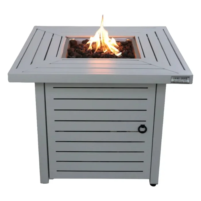 Propane Fire Pit Table – Natural Whitewash