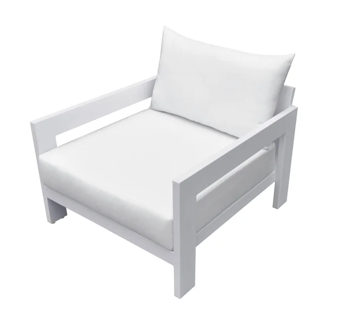 Renava Wake – Modern White Outdoor Lounge Chair
