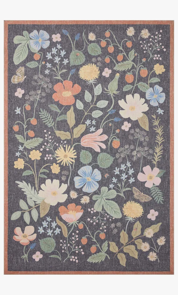 Rifle Paper Co. x Loloi Cotswolds COT-01 Black