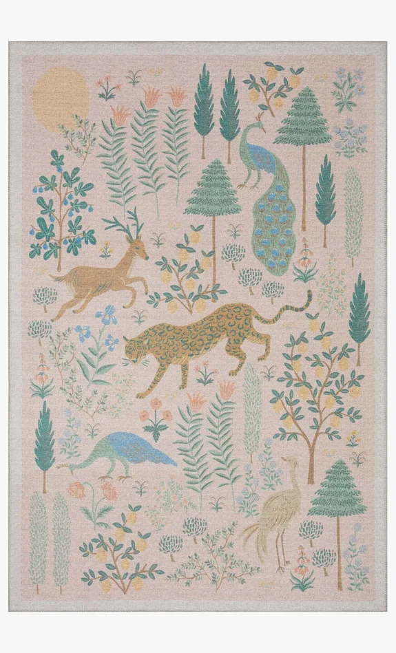 Rifle Paper Co. x Loloi Menagerie MEN-01 Blush