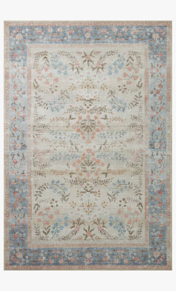 Rifle Paper Co. x Loloi Palais PAL-04 Lt. Blue