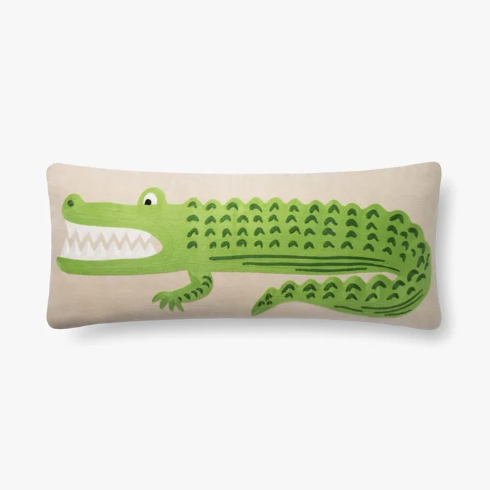 Rifle Paper Co. x Loloi Pillows P6042 Green / Natural