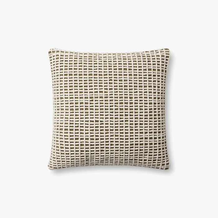 Rifle Paper Co. x Loloi Pillows PLL0119 Green / Ivory