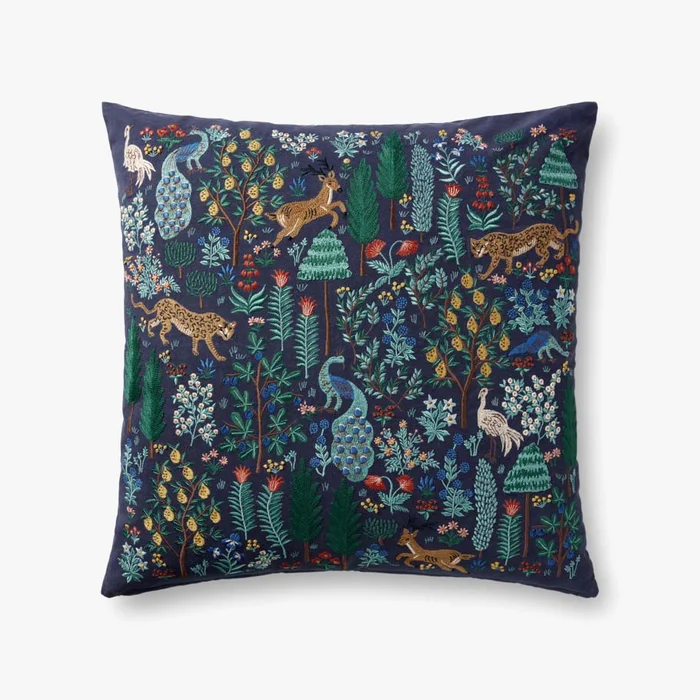 Rifle Paper Co. x Loloi Pillows PRP0008 Navy / Multi