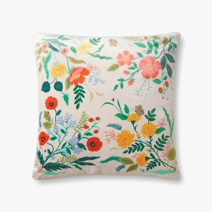 Rifle Paper Co. x Loloi Pillows PRP0024 Botanical Multi