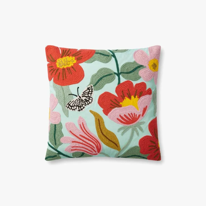 Rifle Paper Co. x Loloi Pillows PRP0034 Mint / Multi