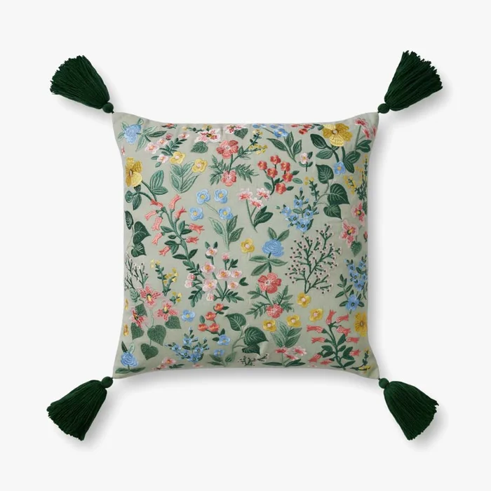 Rifle Paper Co. x Loloi Pillows PRP0044 Mint