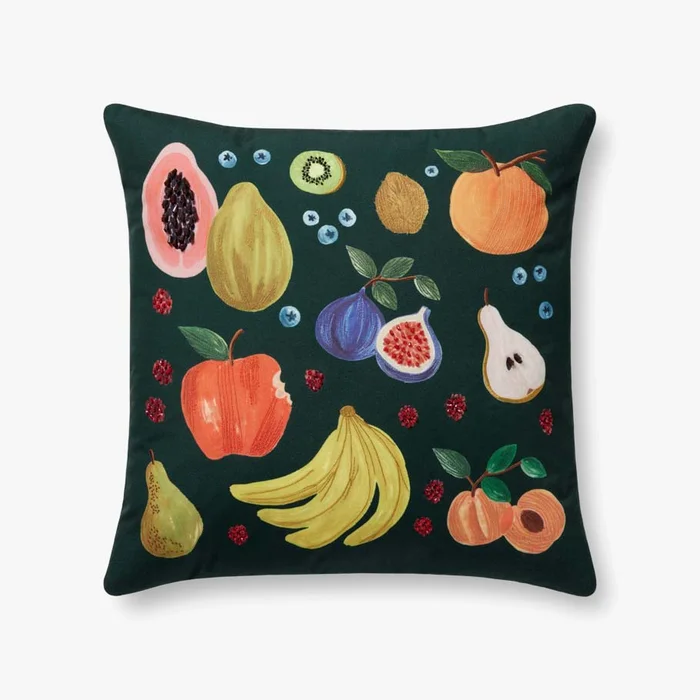 Rifle Paper Co. x Loloi Pillows PRP0053 Green / Multi