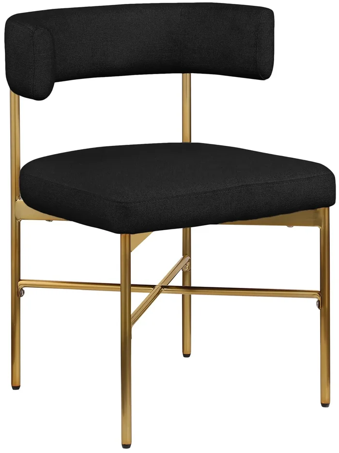 Rivage – Durable Dining Chair With Gold Frame (Set of 2)