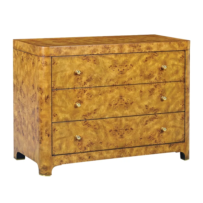 Roland 3 Drawer Chest – Rustic Burl