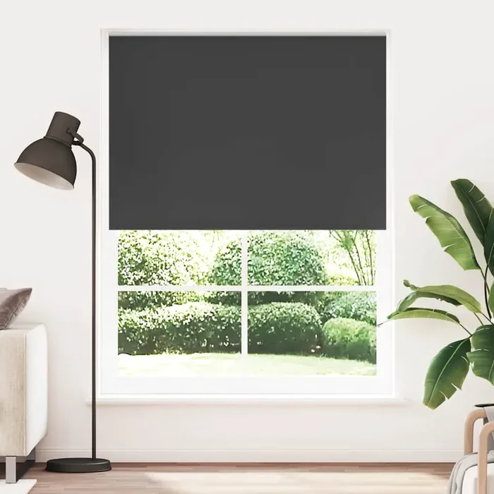 Roller Blind Blackout 160 x 230 cm Black