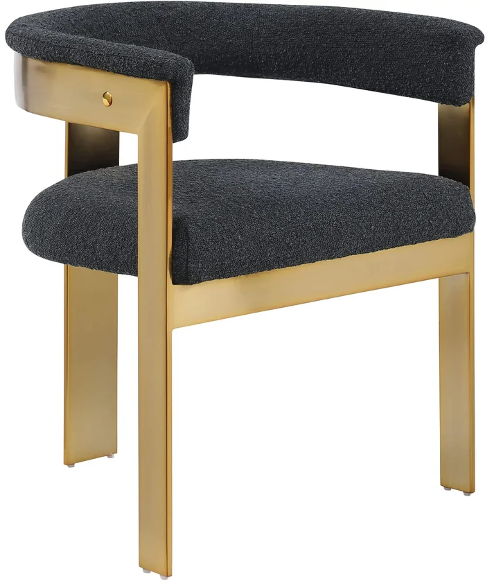 Romeo – Boucle Dining Chair With Gold Base (Set of 2)
