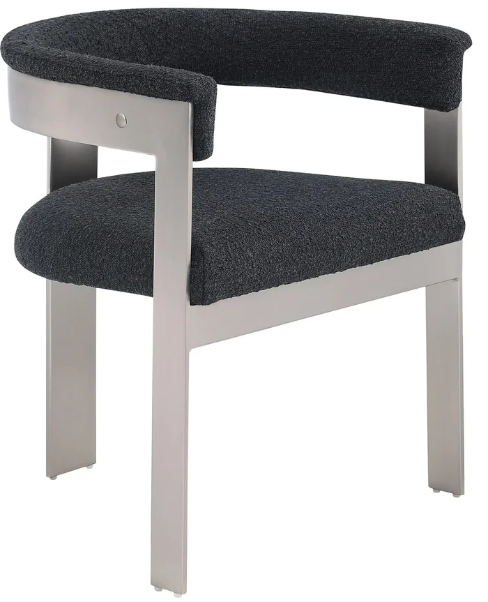 Romeo – Boucle Dining Chair With Silver Base (Set of 2)