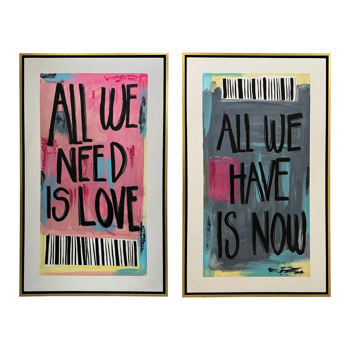 S/2 71×59 Hand Painted All We Need All We Have,mul