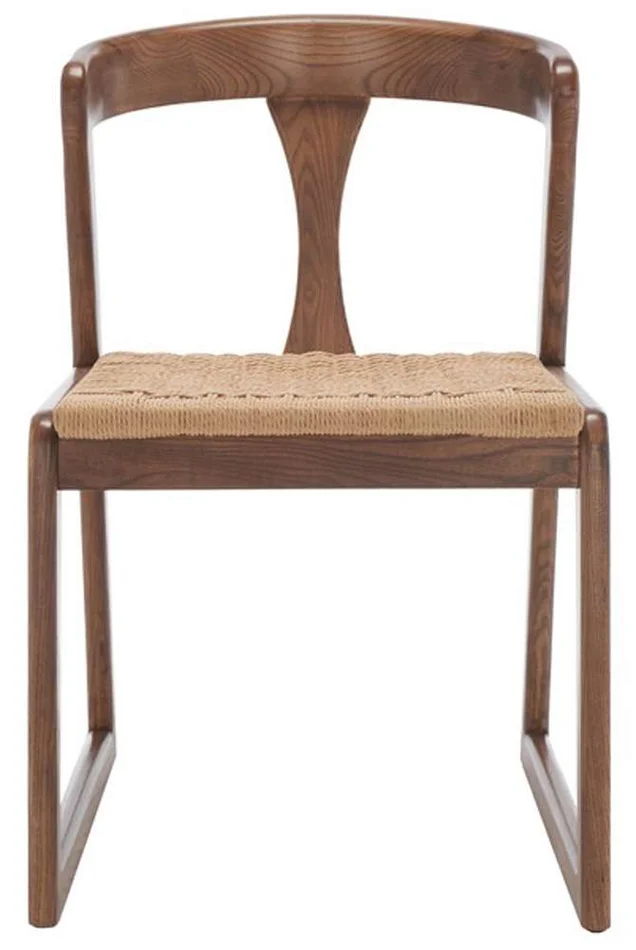 Safavieh – Couture – Jamal Woven Dining Chair – Walnut – Natural (Set of 2) – SFV4144D-SET2