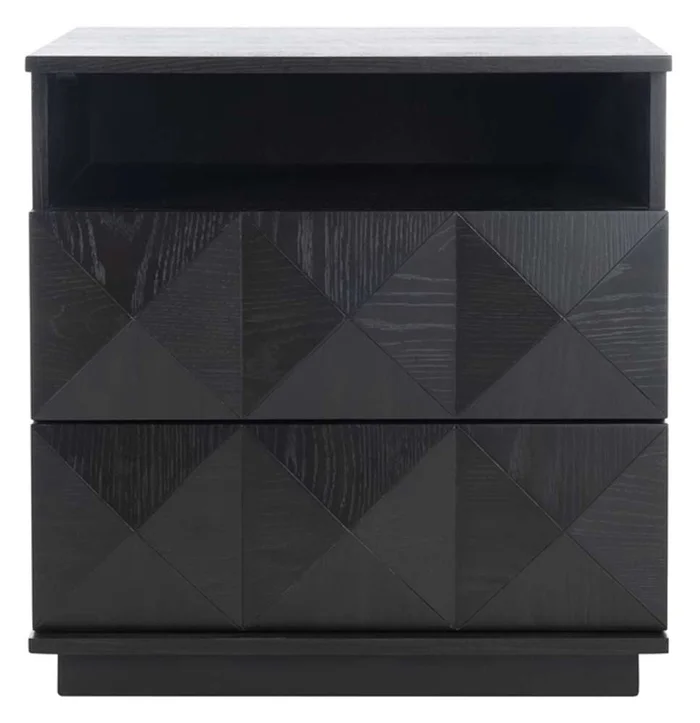 Safavieh – Couture – Patty 2 Drawer Nightstand – Black – SFV7207A