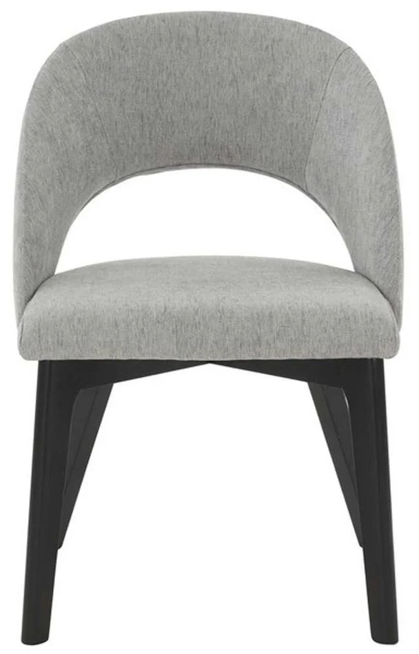 Safavieh – Couture – Rowland Linen Dining Chair – Grey – Black – SFV5058B