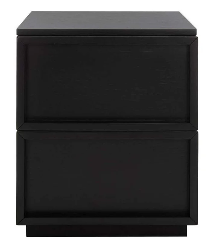 Safavieh – Couture – Zeus 2 Drawer Nightstand – Black – SFV7205C