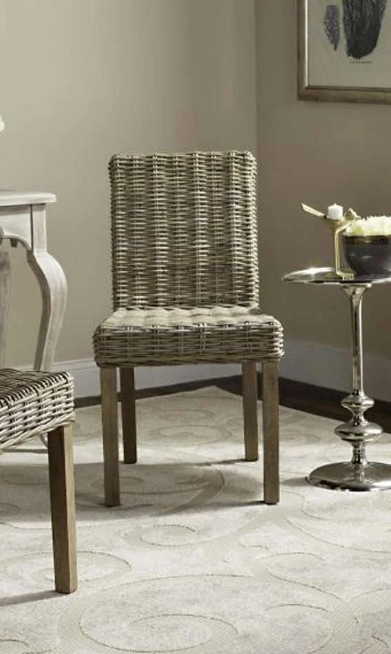 Safavieh – Grove Side Chair – Natural Unfinished – Rustic Gr (Set of 2) – FOX6522A-SET2