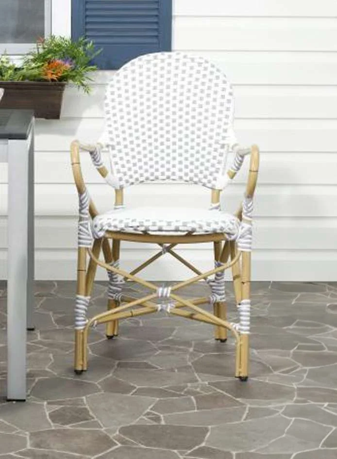 Safavieh – Hooper Arm Chair – Grey – White (Set of 2) – FOX5209B-SET2