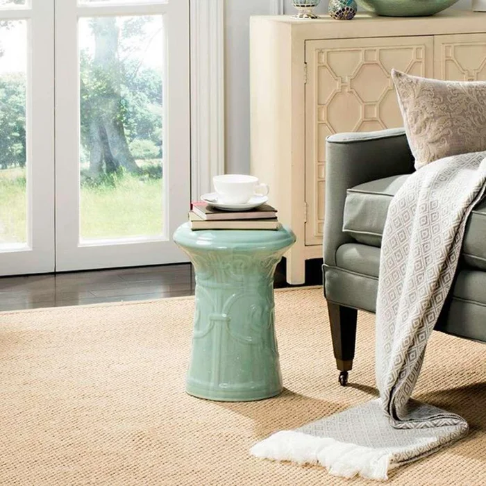 Safavieh – Imperial Garden Stool – Light Aqua – ACS4521C