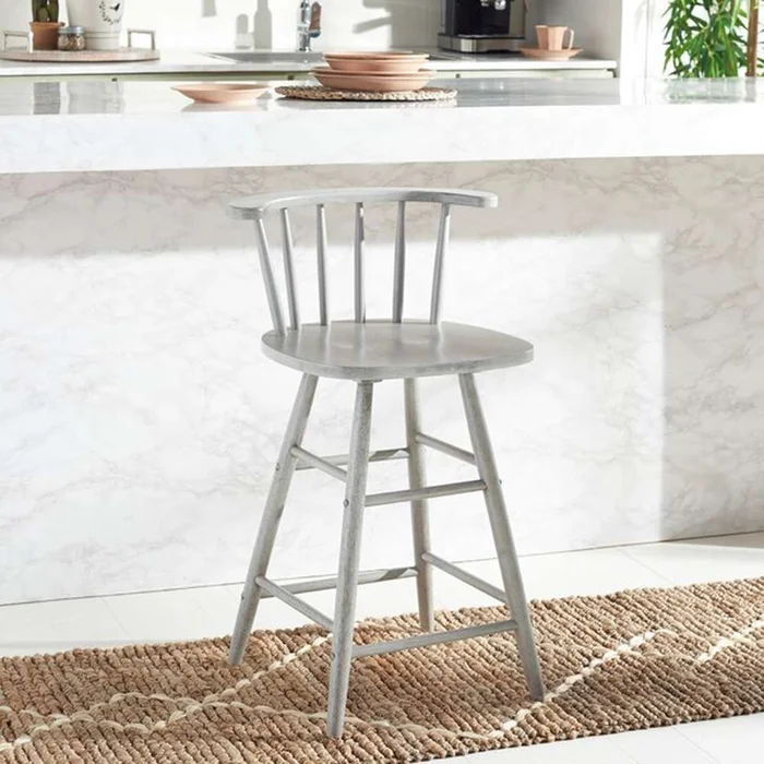 Safavieh – Jay Wood Counter Stool – Grey – BST1403B