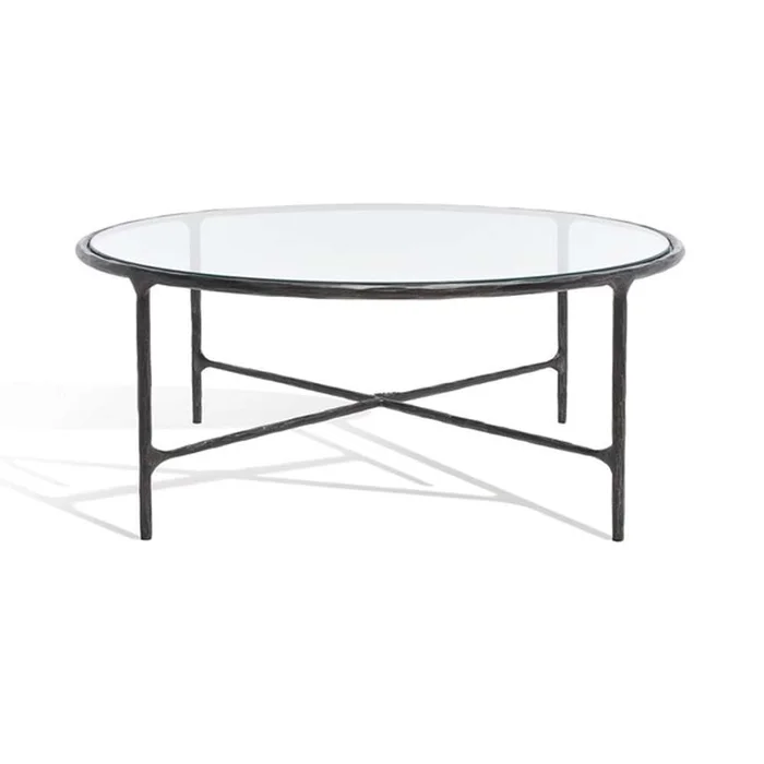 Safavieh – Jessa Round Metal Coffee Table – Black – SFV9501E