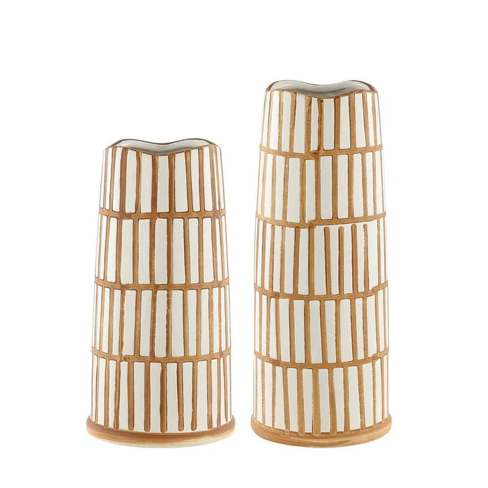 Safavieh – Kai Ceramic Vase – Light Orange – Cream (Set of 2) – RDC4006A-SET2