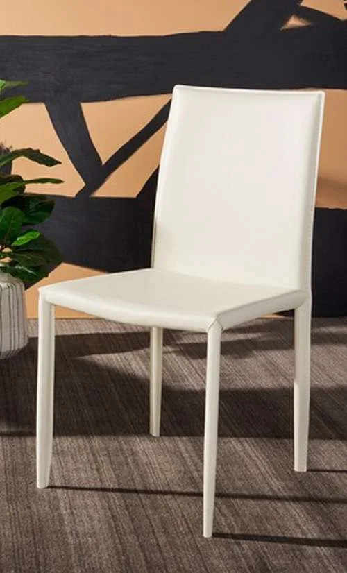 Safavieh – Karna Kd Side Chair – White – Crocodile (Set of 2) – FOX2009P-SET2