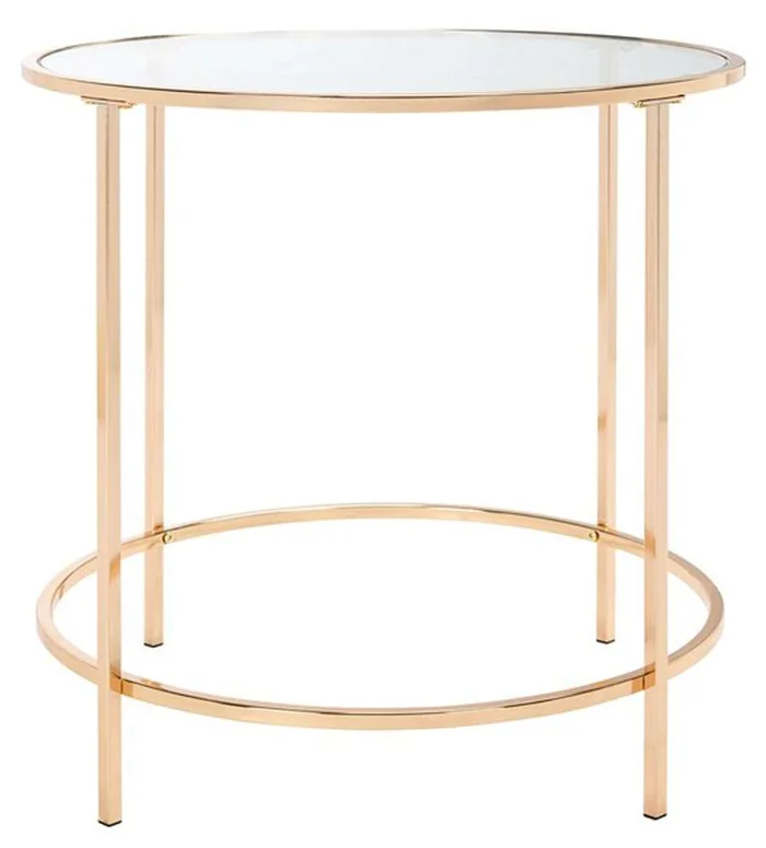Safavieh – Kolby Round Side Table – Polished Gold – ACC8004A