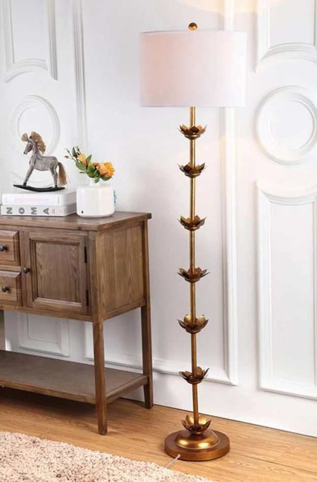 Safavieh – Landen Leaf Floor Lamp – Antique Gold – FLL4003A