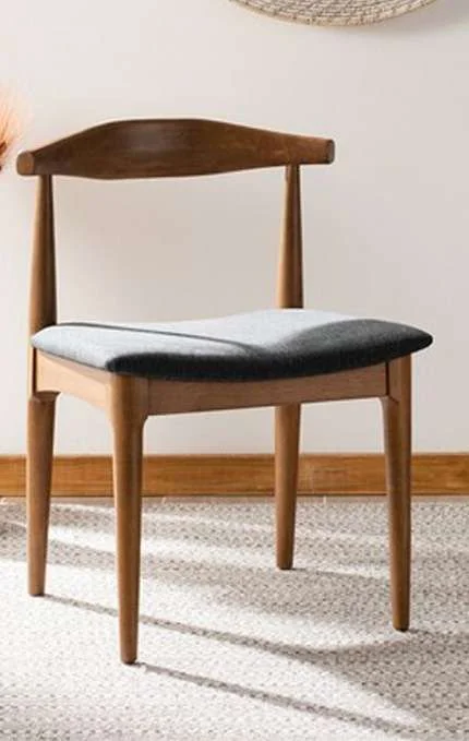 Safavieh – Lionel Retro Dining Chair – Walnut – Dark Grey (Set of 2) – DCH1003A-SET2