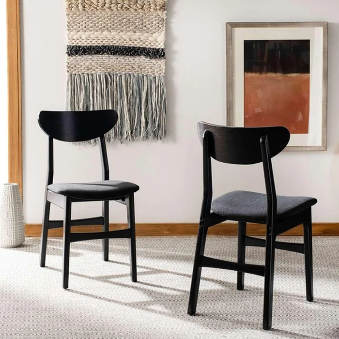 Safavieh – Lucca Retro Dining Chair – Black (Set of 2) – DCH1001J-SET2