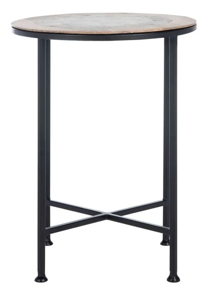 Safavieh – Lumi Agate Accent Table – Multi Color Black – Agate – ACC5302A