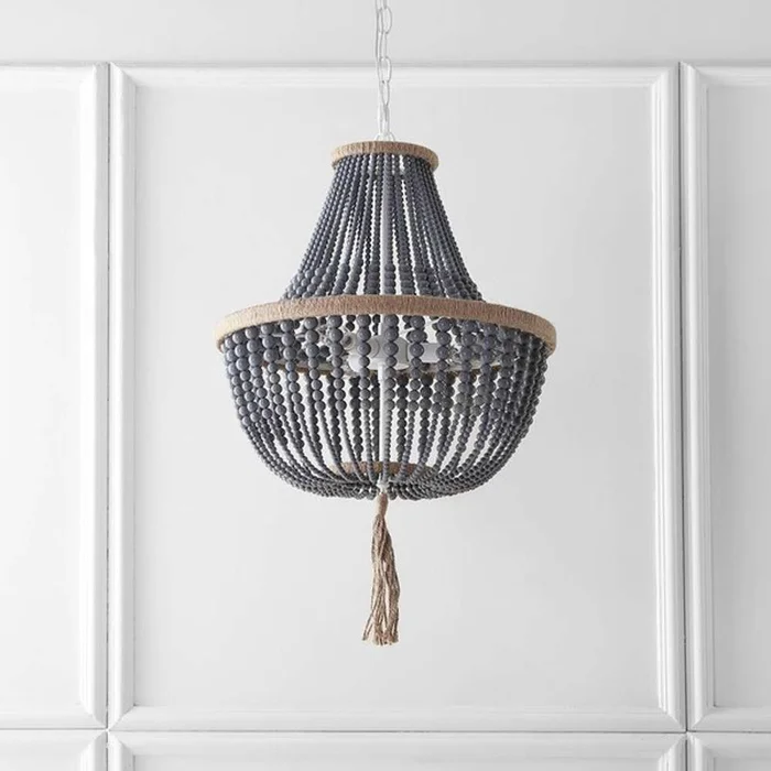 Safavieh – Lush Kristi Beads Pendant Lamp – Grey – LIT4477C