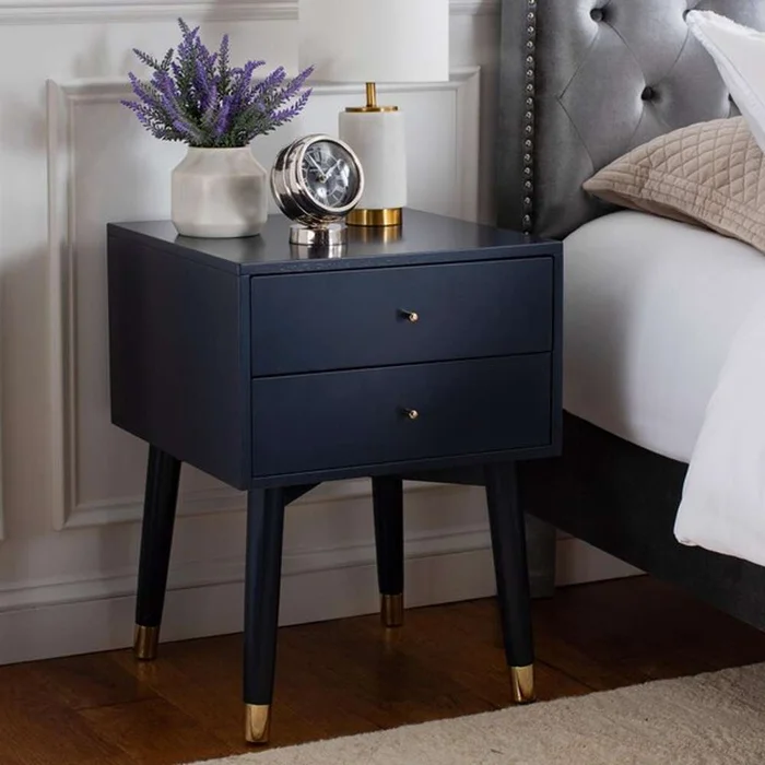 Safavieh – Lyla Retro Nightstand – Navy – Gold – FOX6234A