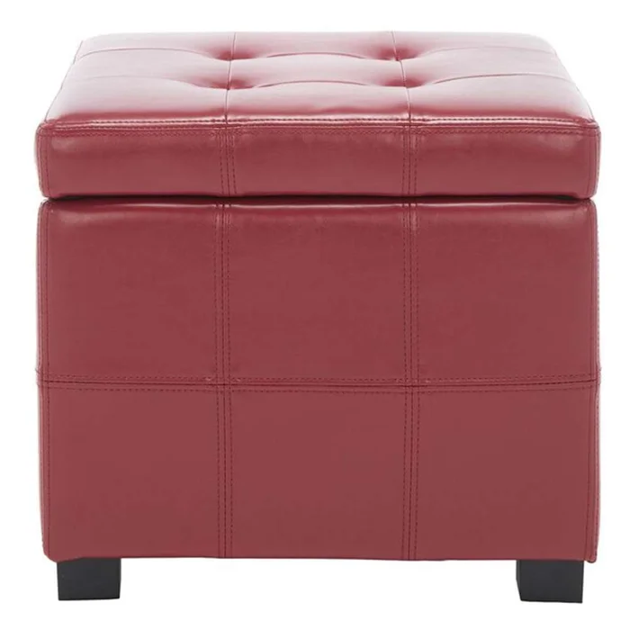 Safavieh – Maiden Sq Tufted Ottoman – Black – HUD8231B