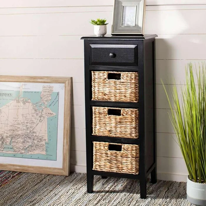Safavieh – Michaela Storage Unit – Distressed Black – AMH5744A