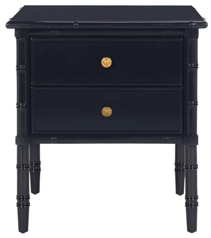 Safavieh – Niah 2 Drawer Nightstand – Navy – Gold – NST3501A