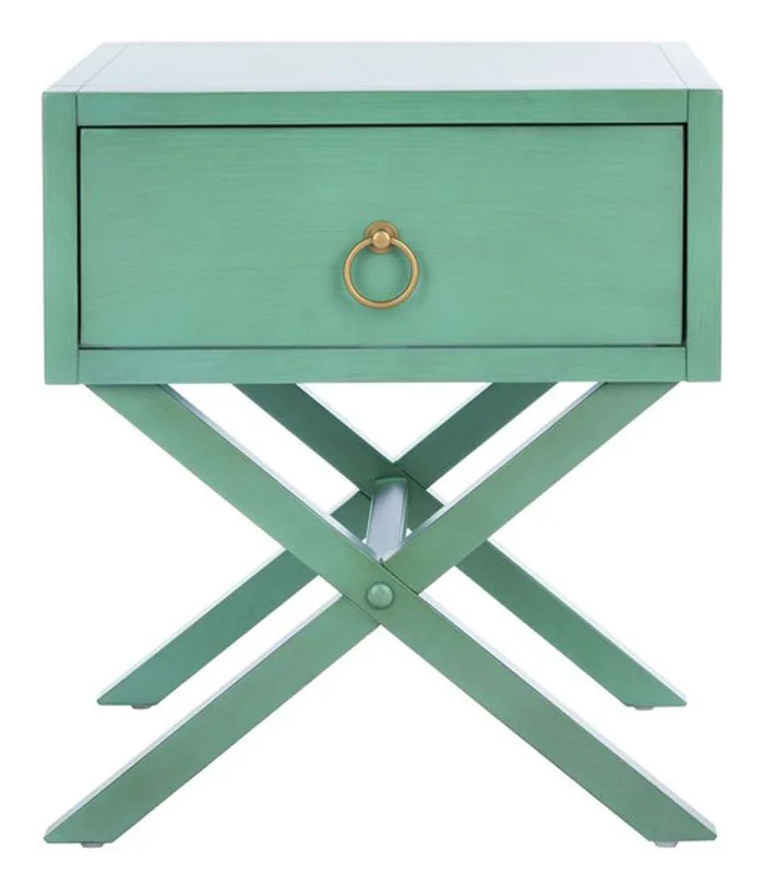 Safavieh – Odilia 1 Drawer Nightstand – Turquoise – NST9200C