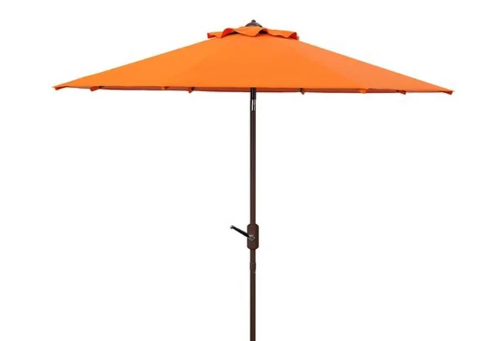 Safavieh – Ortega 9 Ft Crank Umbrella – Orange – PAT8001O