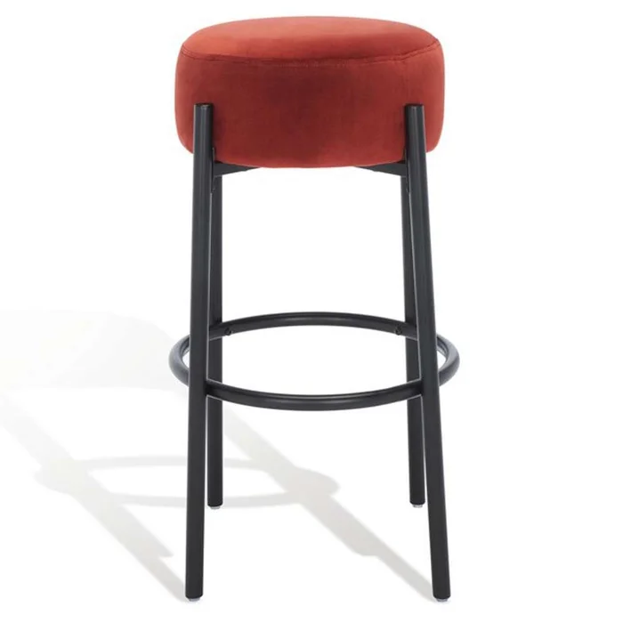 Safavieh – Paisleigh Metal Leg Barstool – Rust – Black – SFV5031C