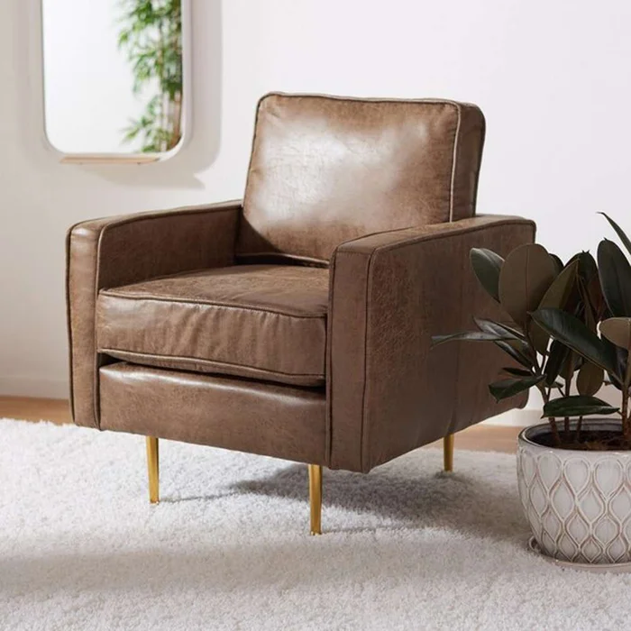 Safavieh – Paityn Accent Chair – Brown – Gold – ACH2000A