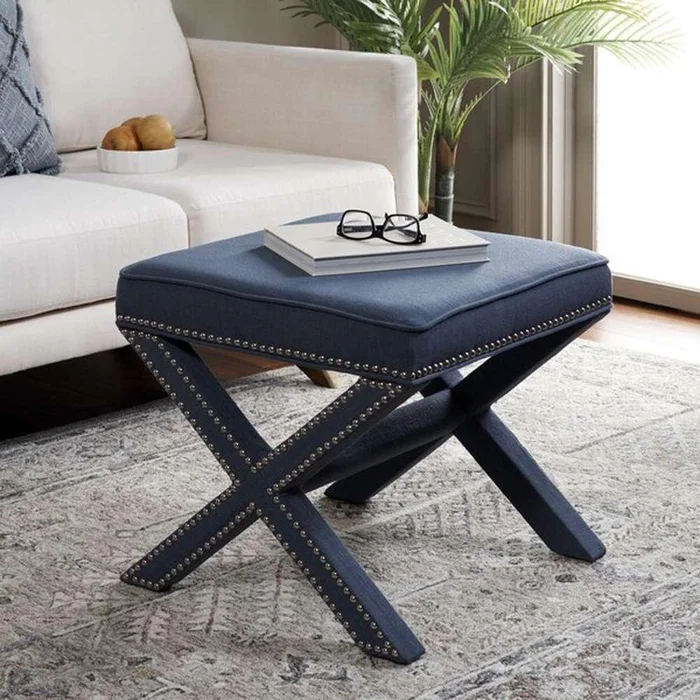Safavieh – Palmer Ottoman – Navy – MCR4589Q