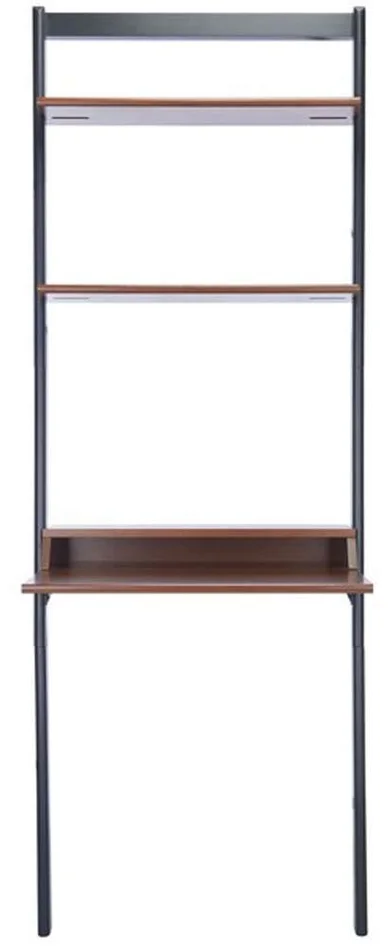 Safavieh – Pamella 2 Shelf Leaning Desk – Honey Brown – Charcoal – DSK9400A