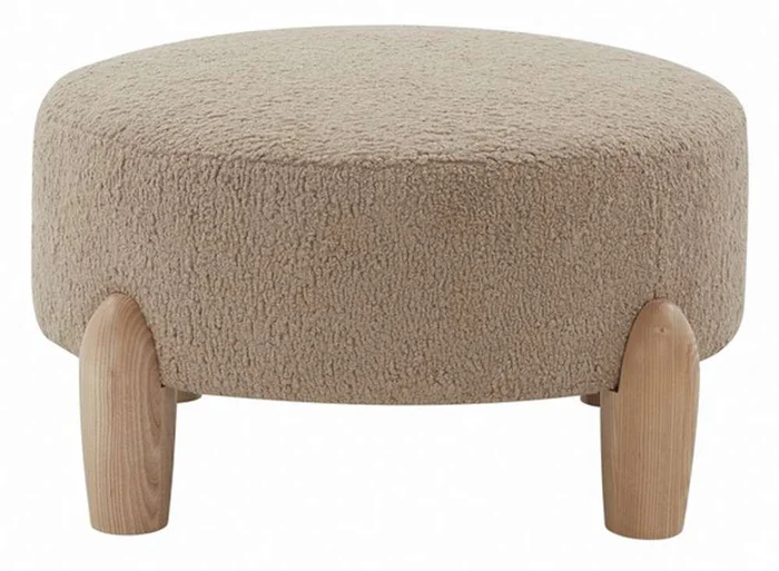Safavieh – Perez Scandinavian Rd Ottoman – Light Brown – Natural – SFV5036B