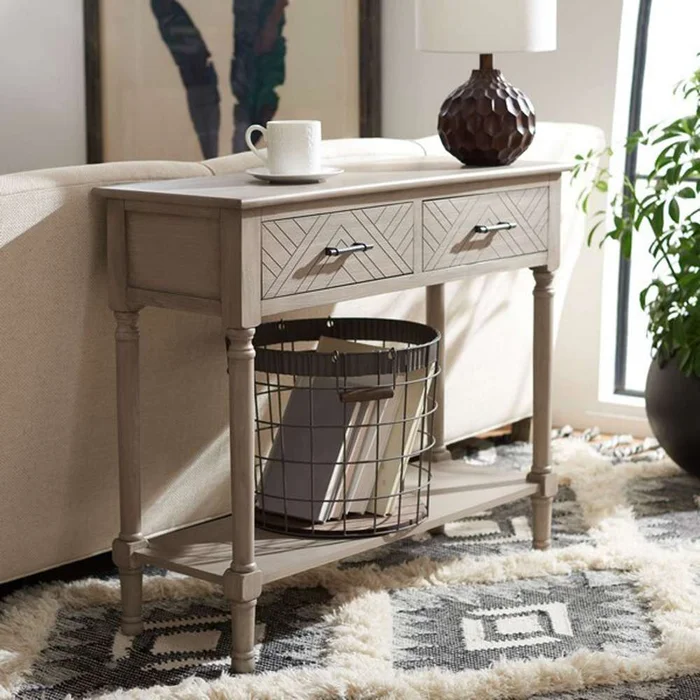 Safavieh – Peyton 2 Drawer Console Table – Greige – CNS5704D