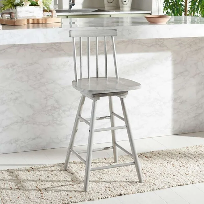 Safavieh – Quai Swivel Counter Stool – Grey – BST1404B