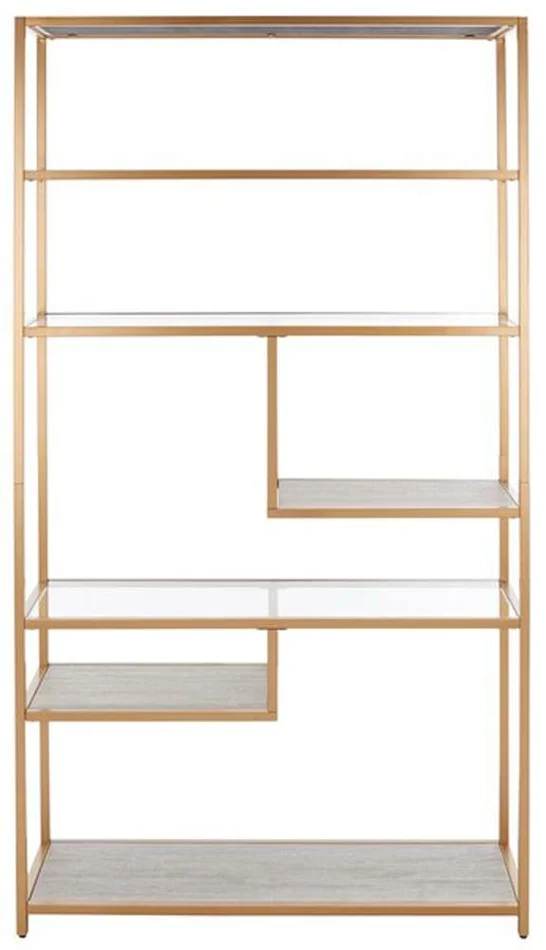 Safavieh – Roiya 6 Shelf Etagere – Beige – Gold – ETG6403A