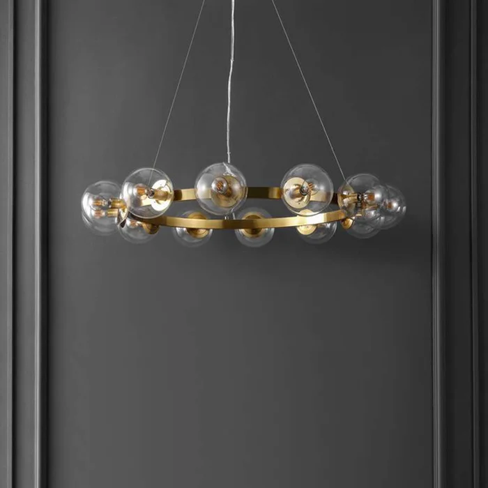 Safavieh – Rylian 12 Lt 38in Chandelier – Brass – CHA4063C